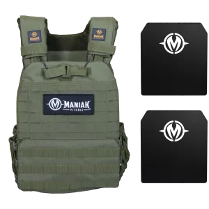 PACK Vest Tactical Plate Carrier & Set of 2 plates 4KG