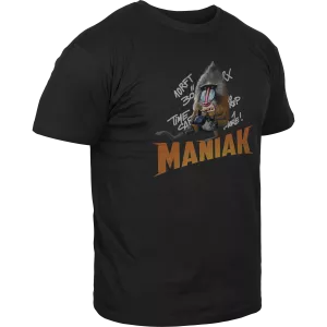 Camiseta de manga corta Black - Mandril Talla S