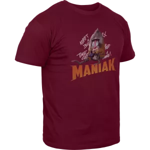 Camiseta de manga corta Burgundy - Mandril Talla S