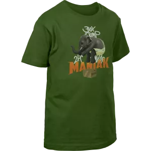 Camiseta niño de manga corta Bottle green - Elefante Talla 3-4