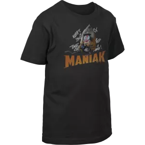 Camiseta niño de manga corta Black - Mandril Talla 12-14