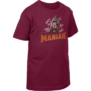 Camiseta niño de manga corta Burgundy - Mandril Talla 3-4