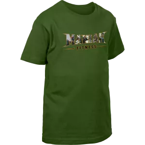 Camiseta niño de manga corta Bottle green - Logo Talla 3-4