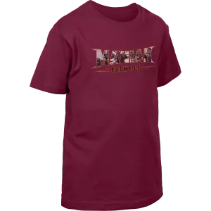 Camiseta niño de manga corta Burgundy - Logo Talla 3-4