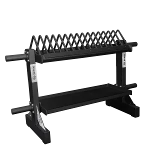 Powerlifting competition plate rack